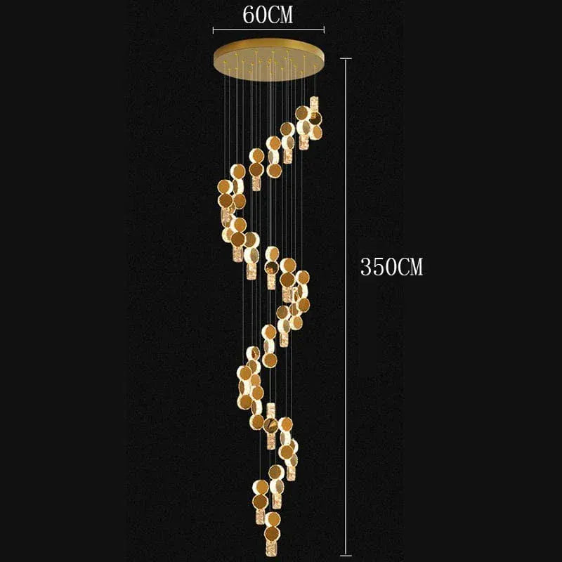 ECLAIRAGE SUSPENSION Suspension haut plafond disque doré 25 / LUMIÈRE FROIDE