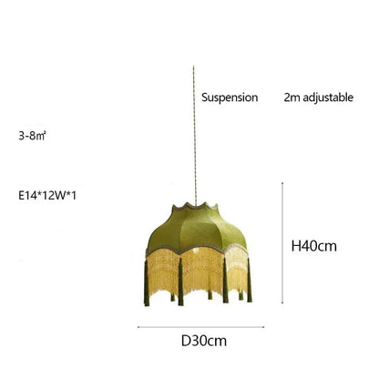 Eclairage suspension Suspension verte ambiance cabaret 30 CM