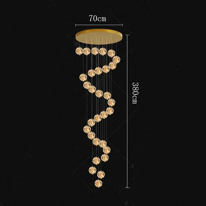 Eclairage suspension Suspension plafond haut cristal stars 30 TÊTES / DIMMABLE AVEC TÉLÉCOMMANDE