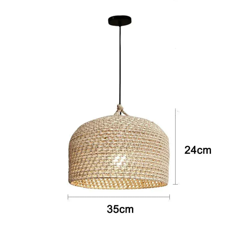 Eclairage suspension Suspension bohème chic en corde tressée 35 CM