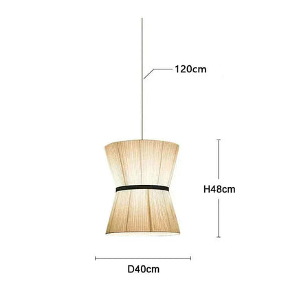 Eclairage suspension Suspension design japonaise en tissu 40 CM / LUMIÈRE FROIDE