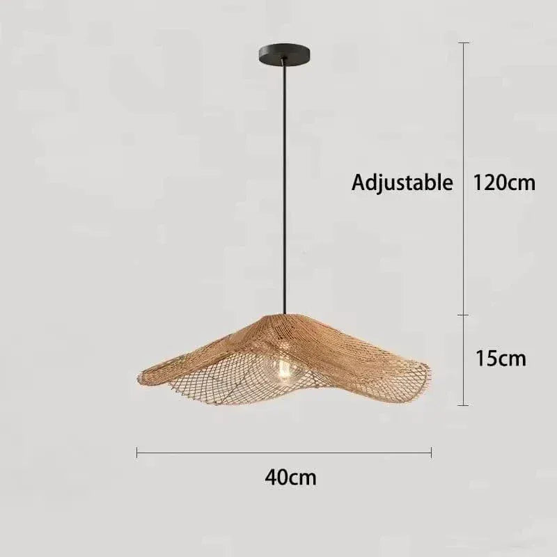 Eclairage suspension Suspension paille rotin 40 CM / LUMIÈRE NEUTRE