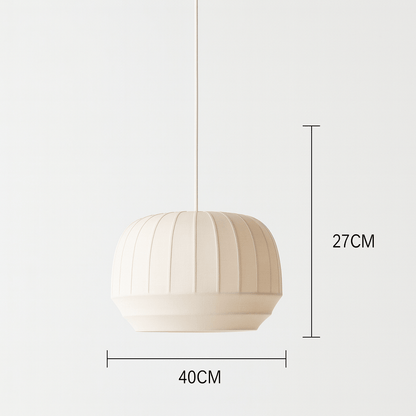 Eclairage suspension Suspension en tissu au design Japandi 40X27CM / LUMIÈRE FROIDE 6000k