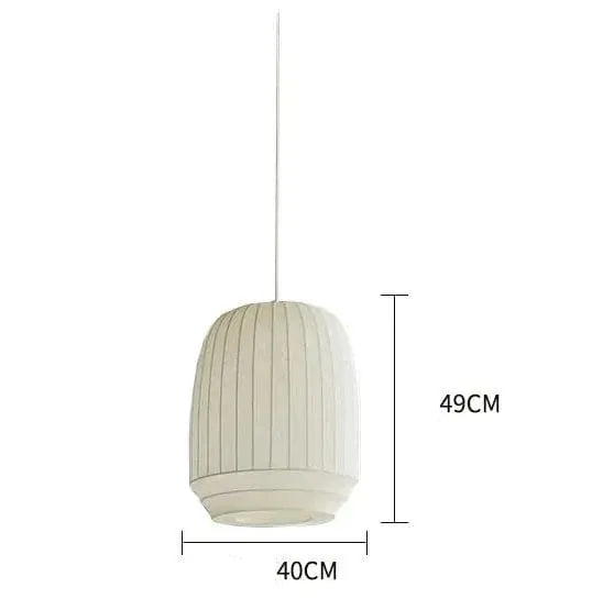 Eclairage suspension Suspension en tissu au design Japandi 40X49CM / LUMIÈRE FROIDE 6000k