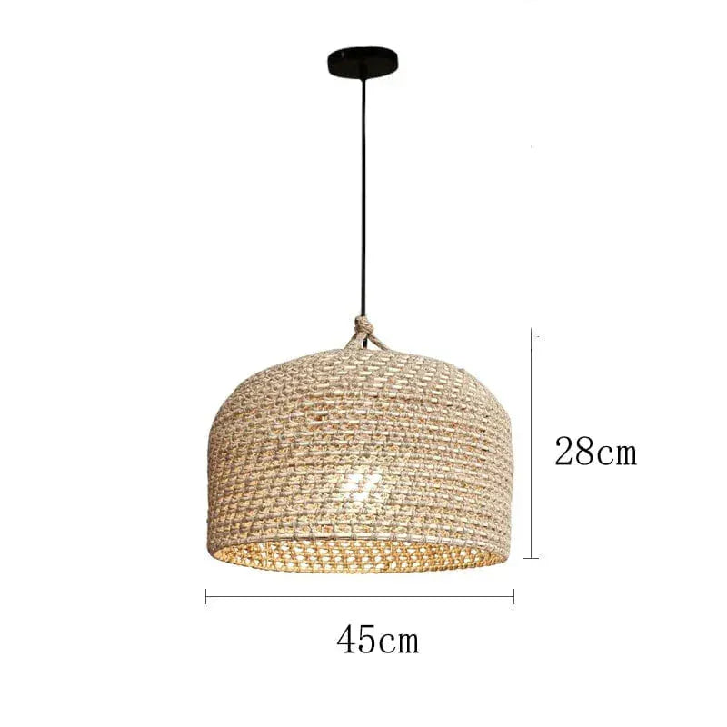 Eclairage suspension Suspension bohème chic en corde tressée 45 CM
