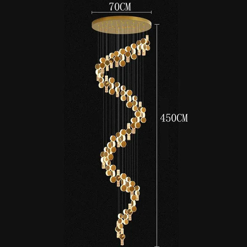 ECLAIRAGE SUSPENSION Suspension haut plafond disque doré 46 / LUMIÈRE FROIDE