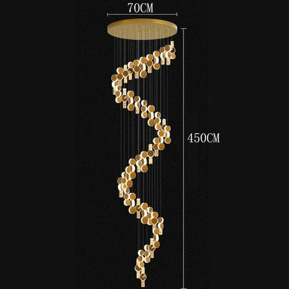 ECLAIRAGE SUSPENSION Suspension haut plafond disque doré 46 / LUMIÈRE FROIDE