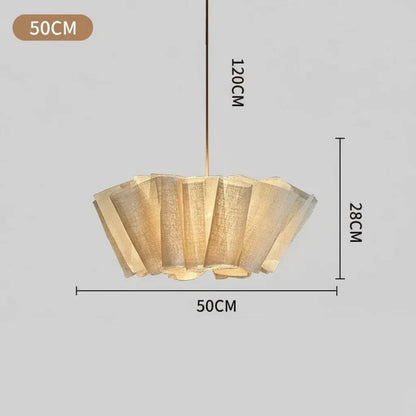 Eclairage suspension Suspension en tissu fibre naturelle 50 CM / LUMIÈRE FROIDE 6500K