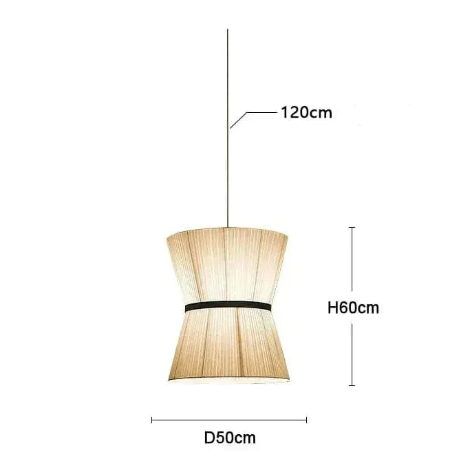 Eclairage suspension Suspension design japonaise en tissu 50 CM / LUMIÈRE FROIDE