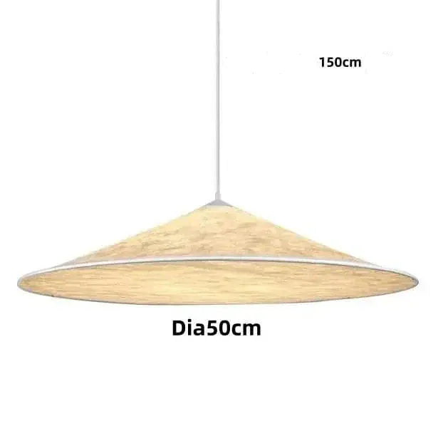 Eclairage suspension Suspension chapeau blanc 50CM / LUMIÈRE FROIDE