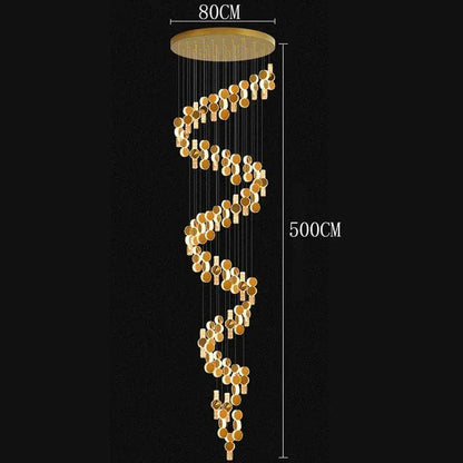 ECLAIRAGE SUSPENSION Suspension haut plafond disque doré 58 / LUMIÈRE FROIDE
