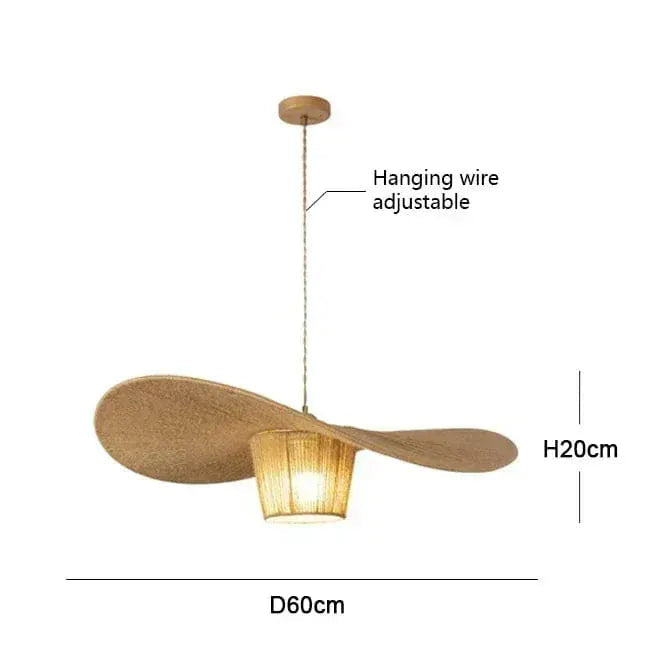 ECLAIRAGE SUSPENSION Suspesion en corde de chanvre 60 CM / FROIDE