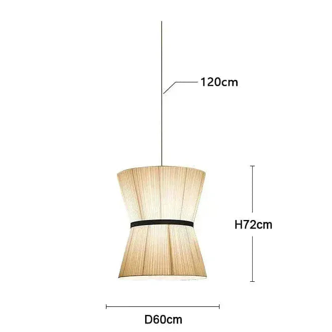 Eclairage suspension Suspension design japonaise en tissu 60 CM / LUMIÈRE FROIDE
