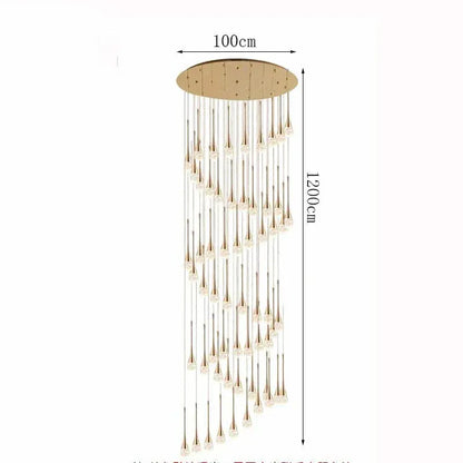 Eclairage suspension Suspension plafond haut goutte d'eau 60 TÊTES / CONTRÔLE TÉLÉCOMANDE GRADATION ( CHAUD FROID NEUTRE )