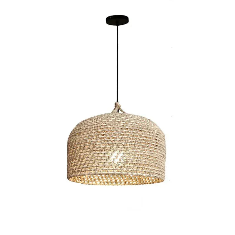 Eclairage suspension Suspension bohème chic en corde tressée 65 CM