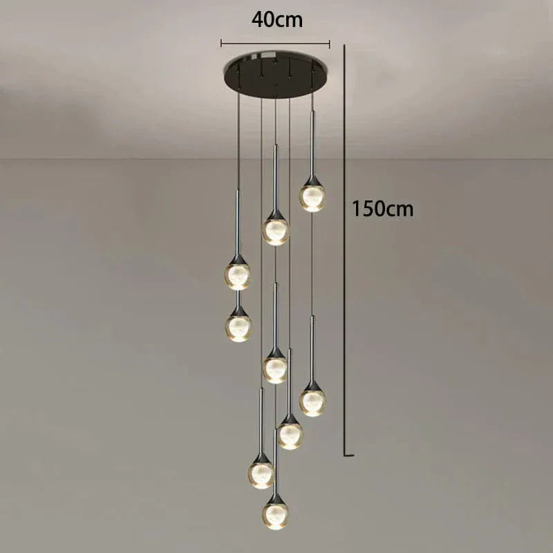 ECLAIRAGE SUSPENSION Suspension goutte pour haut plafond 9 / LUMIÈRE CHAUDE