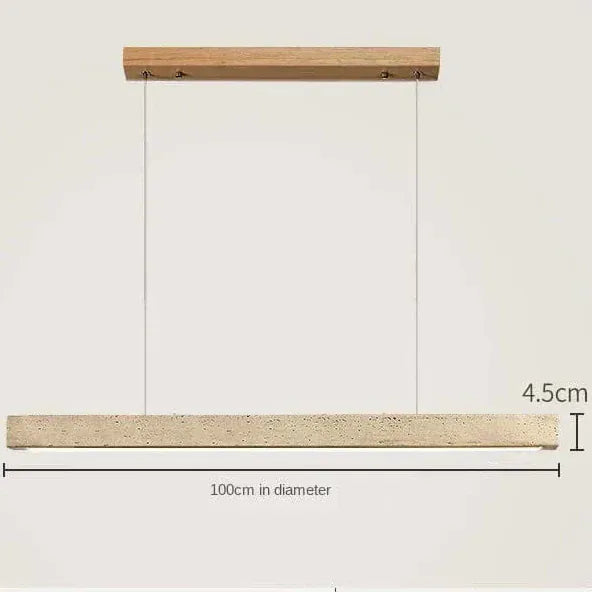 ECLAIRAGE SUSPENSION Suspension pierre de travertin système led A-100CM