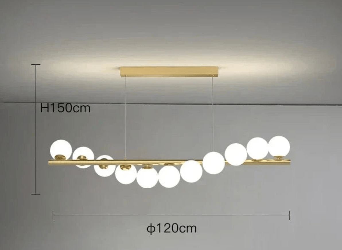 Eclairage suspension Suspension led torsade A-11 TÊTES-77w / LUMIÈRE FROIDE 6000K