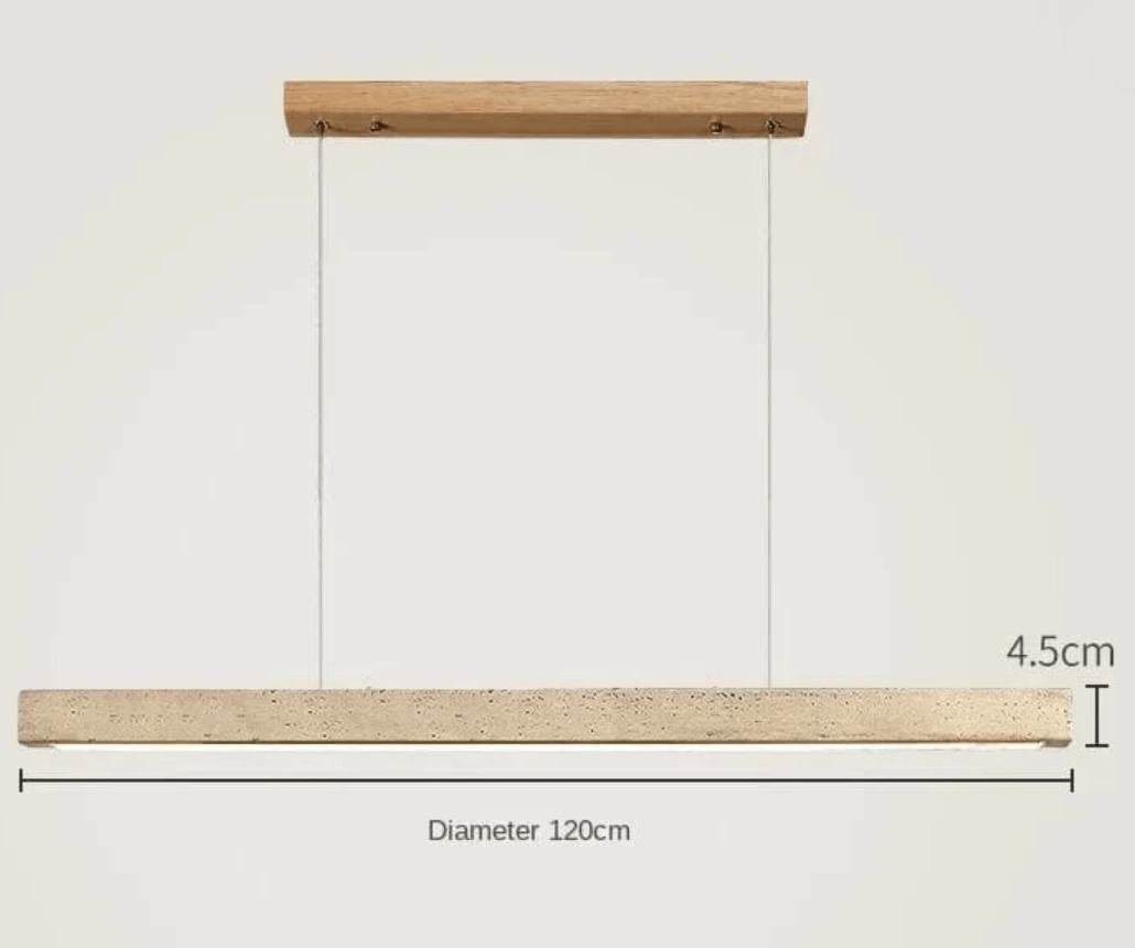 ECLAIRAGE SUSPENSION Suspension pierre de travertin système led A-120CM