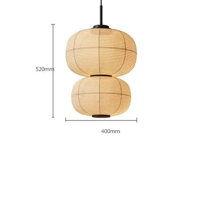 Eclairage suspension Suspensions en papier style Japandi A 40cm / BEIGE / LUMIÈRE CHAUDE
