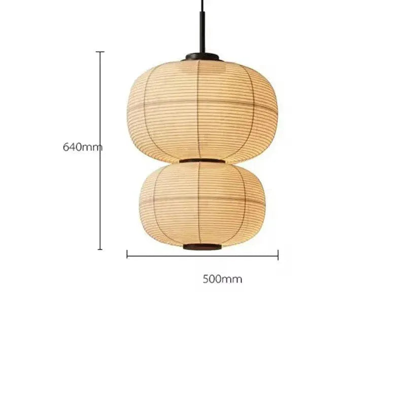 Eclairage suspension Suspensions en papier style Japandi A 50cm / BEIGE / LUMIÈRE CHAUDE