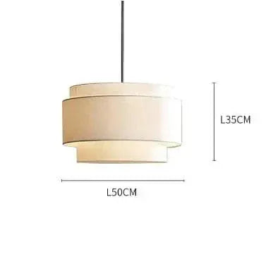 Eclairage suspension Suspensions en tissu design classique A - 50cm / LUMIÈRE CHAUDE
