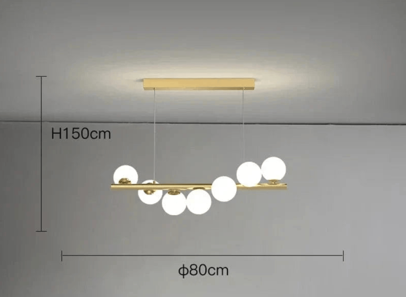 Eclairage suspension Suspension led torsade A-7 TÊTES-49w / LUMIÈRE FROIDE 6000K