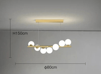 Eclairage suspension Suspension led torsade A-7 TÊTES-49w / LUMIÈRE FROIDE 6000K