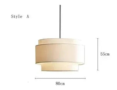 Eclairage suspension Suspensions en tissu design classique A - 80cm / LUMIÈRE CHAUDE