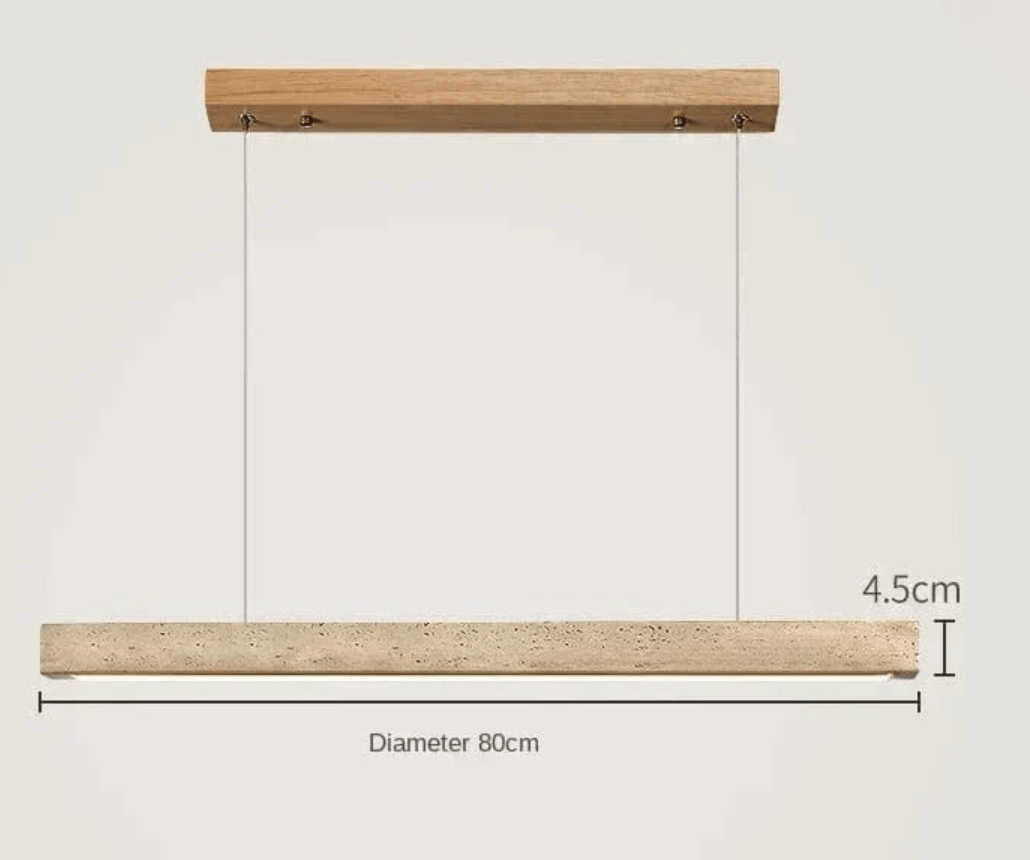 ECLAIRAGE SUSPENSION Suspension pierre de travertin système led A-80CM