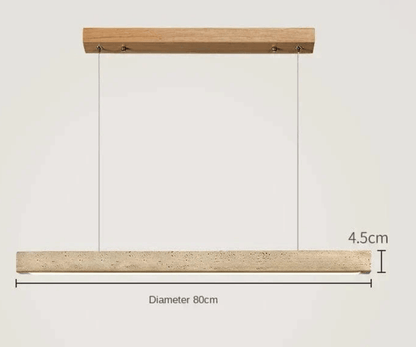 ECLAIRAGE SUSPENSION Suspension pierre de travertin système led A-80CM