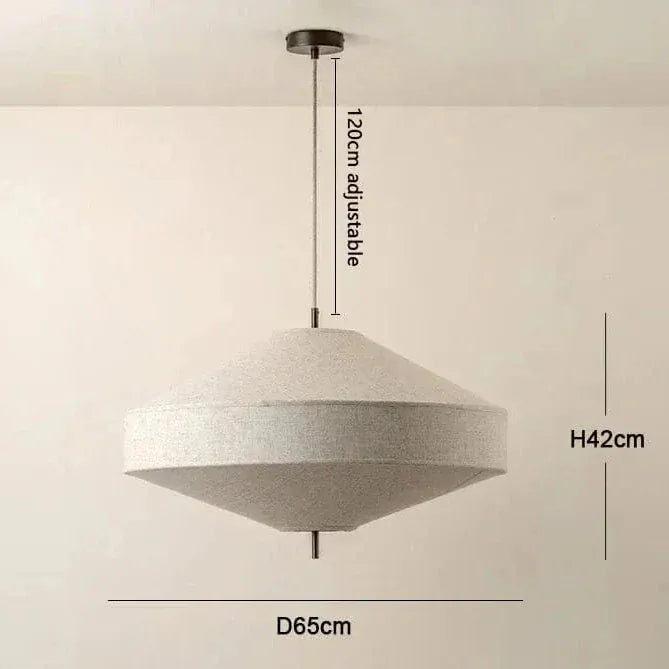 Eclairage suspension Suspension Japonaise en tissu design Wabi-sabi A / BLANC / LUMIÈRE NEUTRE