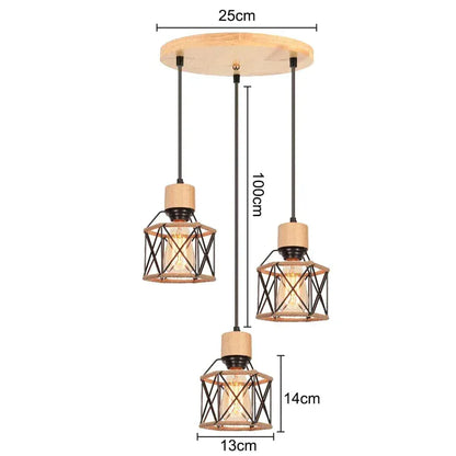 ECLAIRAGE SUSPENSION Suspension 3 lampes style industriel A