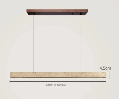 ECLAIRAGE SUSPENSION Suspension pierre de travertin système led B-100CM