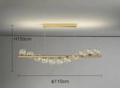 Eclairage suspension Suspension led torsade B-11 TÊTES-77w / LUMIÈRE FROIDE 6000K