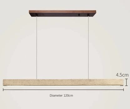 ECLAIRAGE SUSPENSION Suspension pierre de travertin système led B-120CM