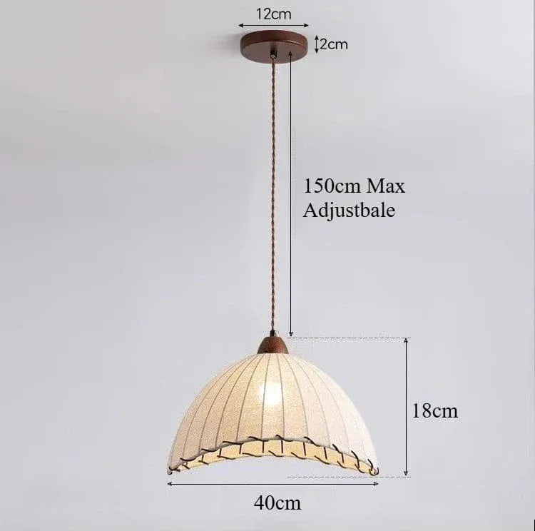 Eclairage suspension Suspension tissu style ancien B 25x20 CM