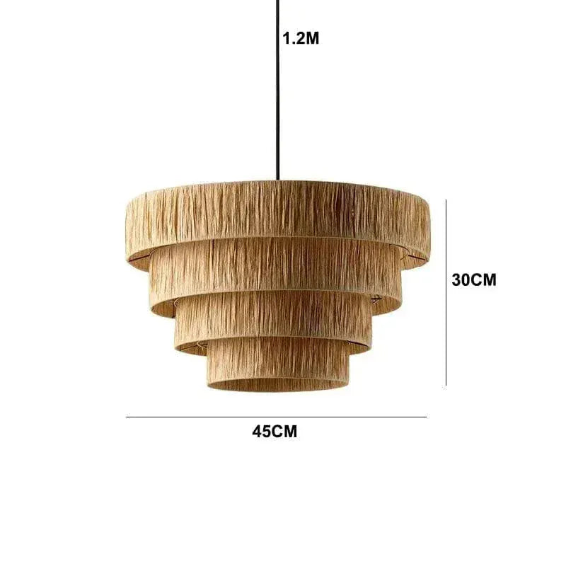 Eclairage suspension Suspension Japandi en fibre naturel B 45 CM