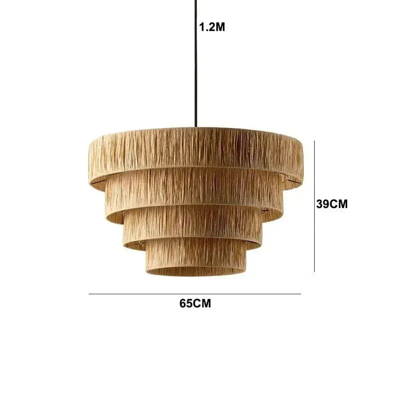 Eclairage suspension Suspension Japandi en fibre naturel B 65 CM