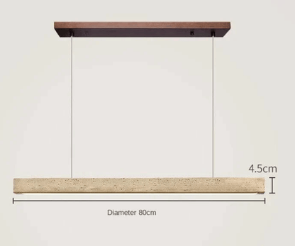 ECLAIRAGE SUSPENSION Suspension pierre de travertin système led B-80CM