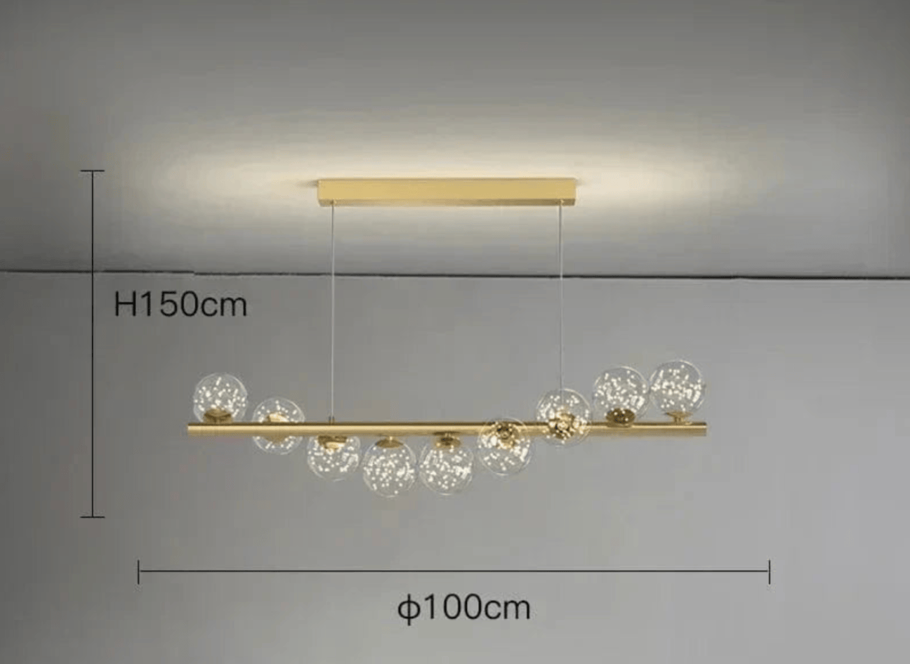 Eclairage suspension Suspension led torsade B-9 TÊTES-63w / LUMIÈRE FROIDE 6000K