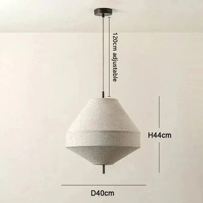 Eclairage suspension Suspension Japonaise en tissu design Wabi-sabi B / BLANC / LUMIÈRE NEUTRE