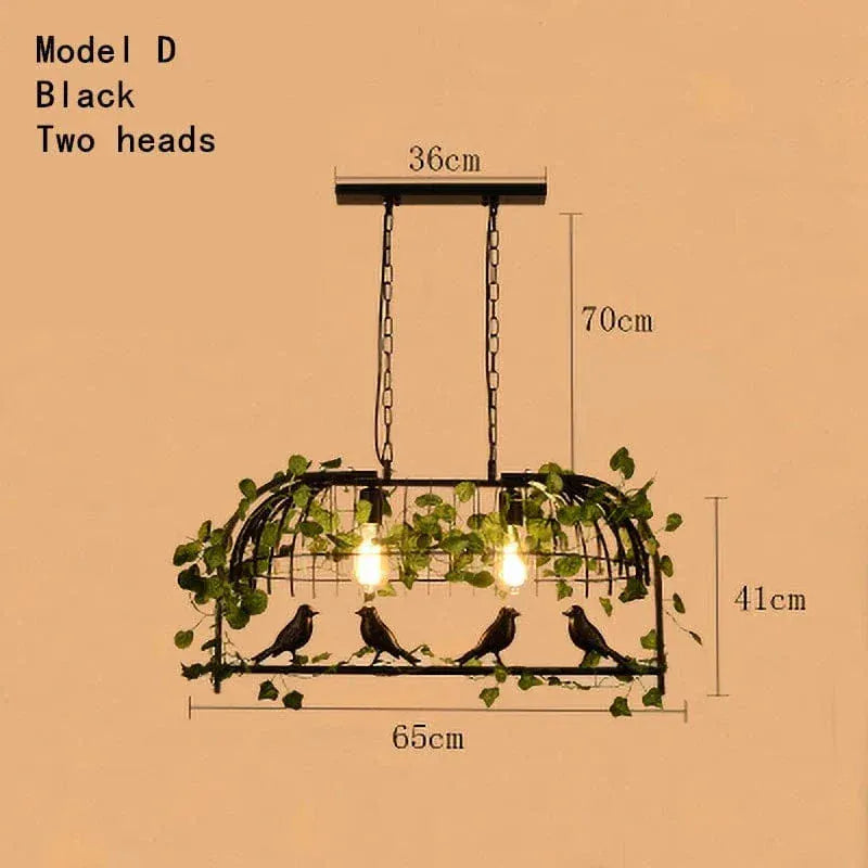 ECLAIRAGE SUSPENSION Suspension oiseau en fer forgé B