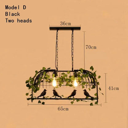 ECLAIRAGE SUSPENSION Suspension oiseau en fer forgé B