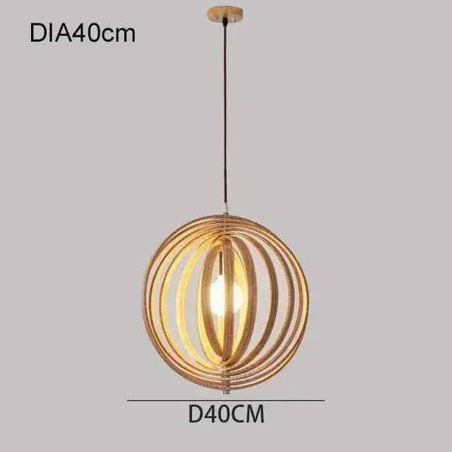 Eclairage suspension Suspension boule en bois BAMBOU 40 CM