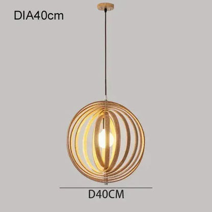 Eclairage suspension Suspension boule en bois BAMBOU 40 CM