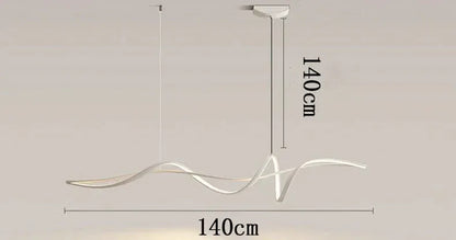 Eclairage suspension Suspension LED minimaliste design spirale BLANC / 140 CM / LUMIÈRE CHAUDE 3000K