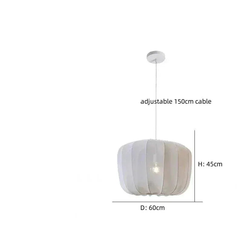Eclairage suspension Suspension en tissu blanc BLANC 60 CM / LUMIÈRE FROIDE