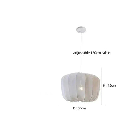 Eclairage suspension Suspension en tissu blanc BLANC 60 CM / LUMIÈRE FROIDE