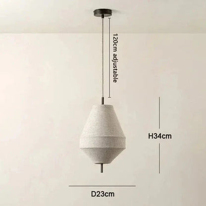 Eclairage suspension Suspension Japonaise en tissu design Wabi-sabi C / BLANC / LUMIÈRE NEUTRE